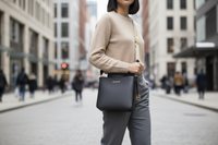 Michael Kors svart axelväska i canvas