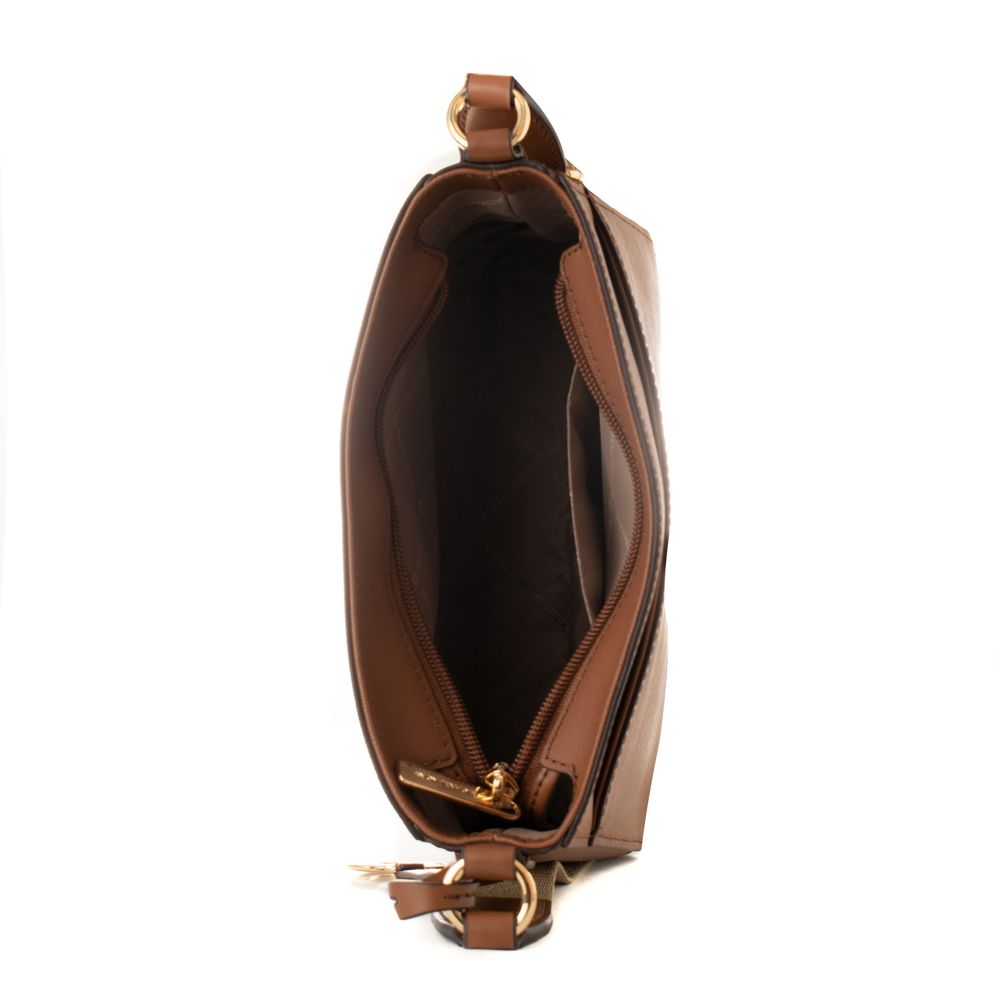 Michael Kors brun axelväska i canvas