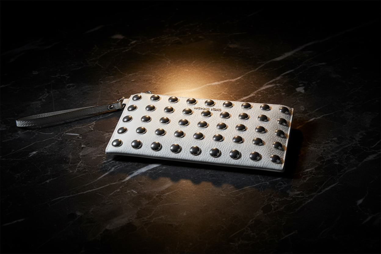 Bílá kožená psací kabelka Michael Kors