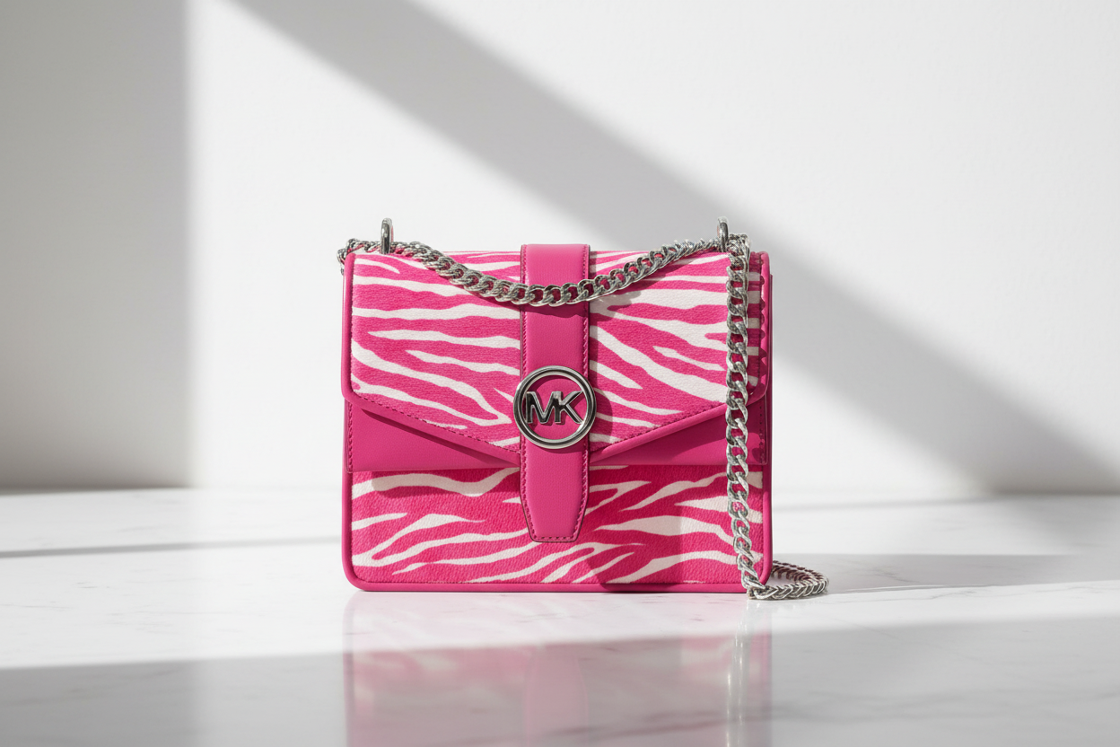 Michael Kors flerfärgad läderaxelväska