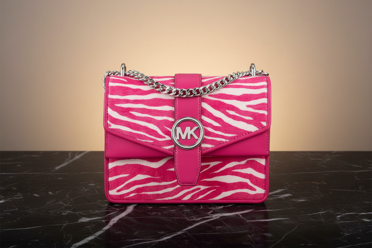 Michael Kors flerfärgad läderaxelväska