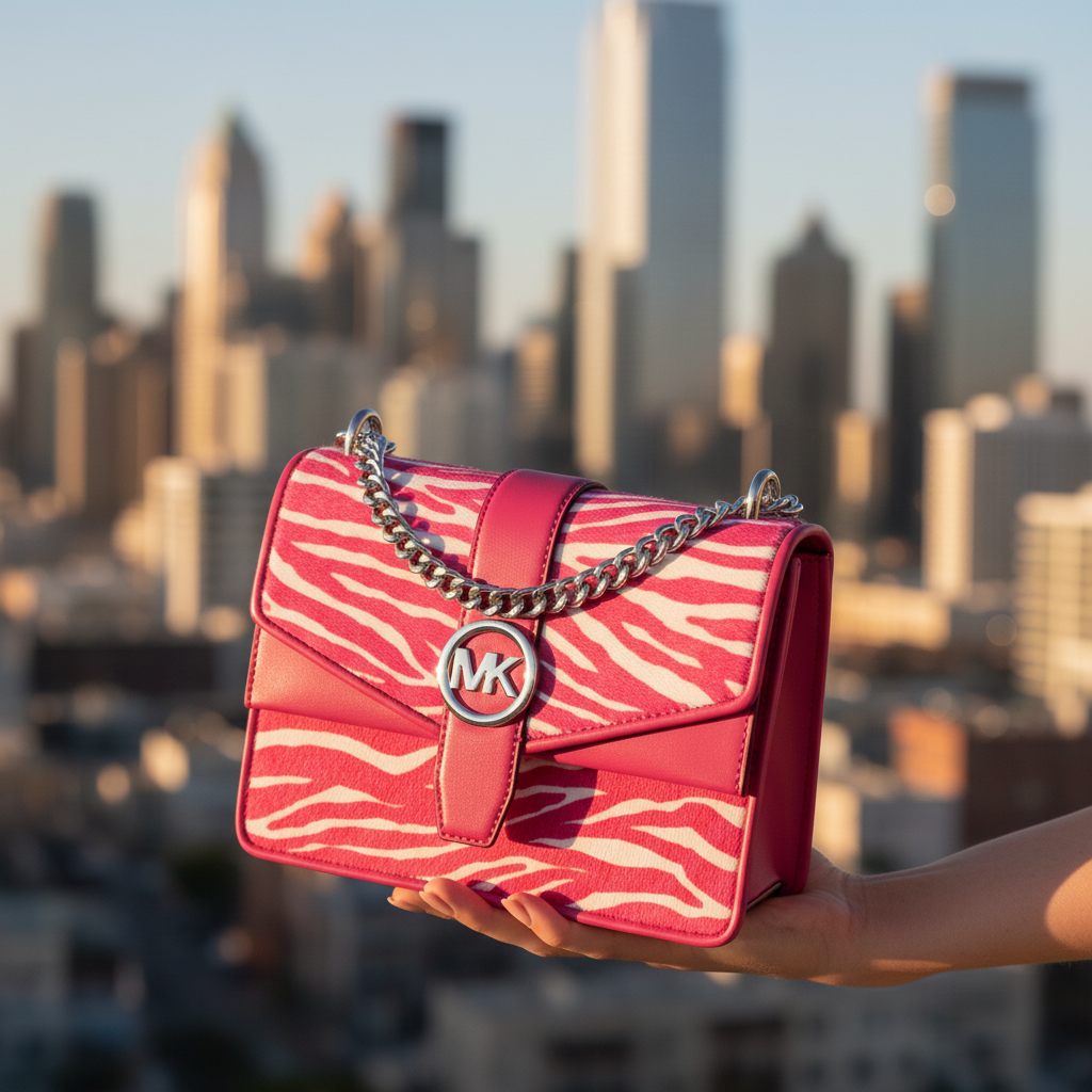 Vícebarevná kožená crossbody kabelka Michael Kors