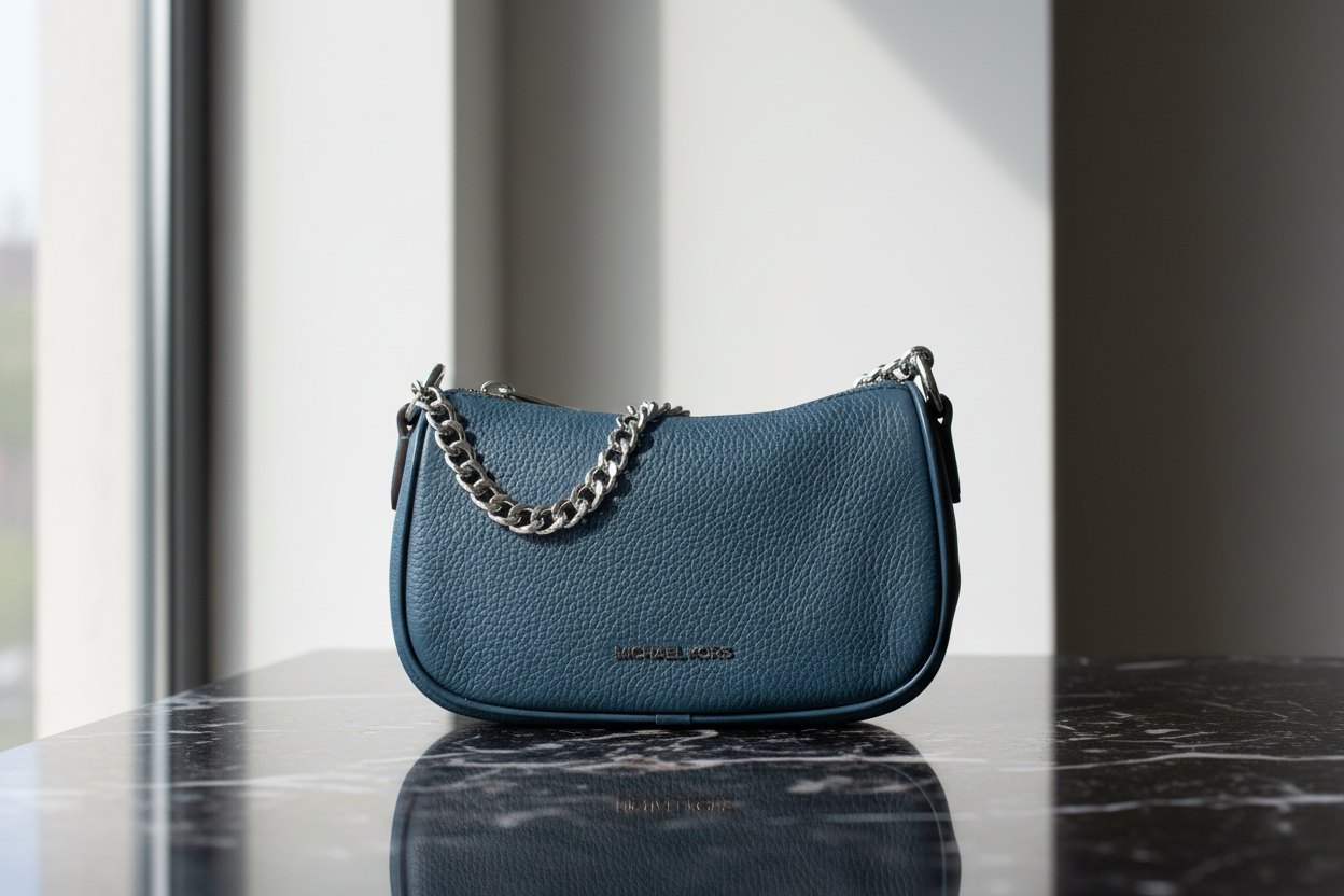 Michael Kors Blå Päls Axelväska