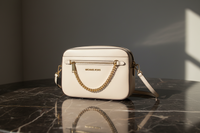 Michael Kors Beige Läder Axelremsväska