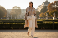 Michael Kors Beige Läder Axelremsväska