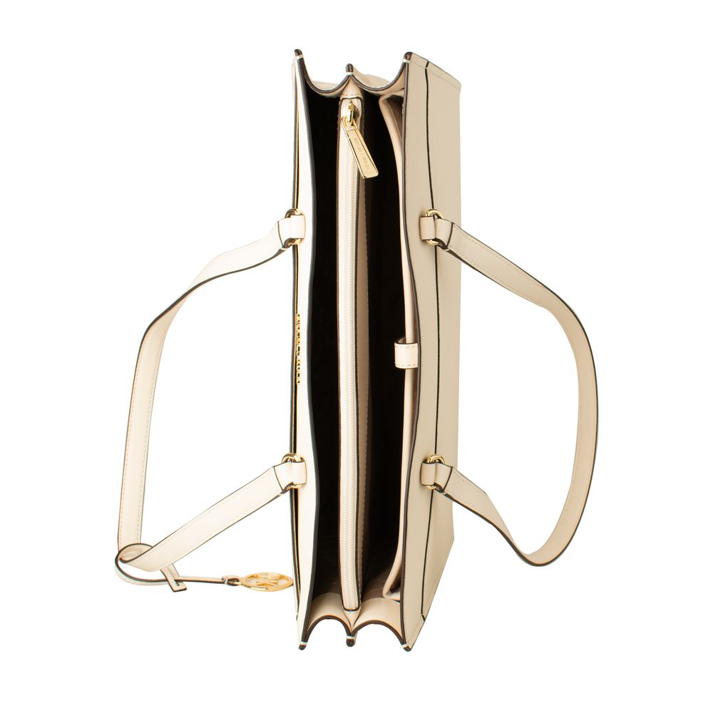 Béžová kožená taška Michael Kors