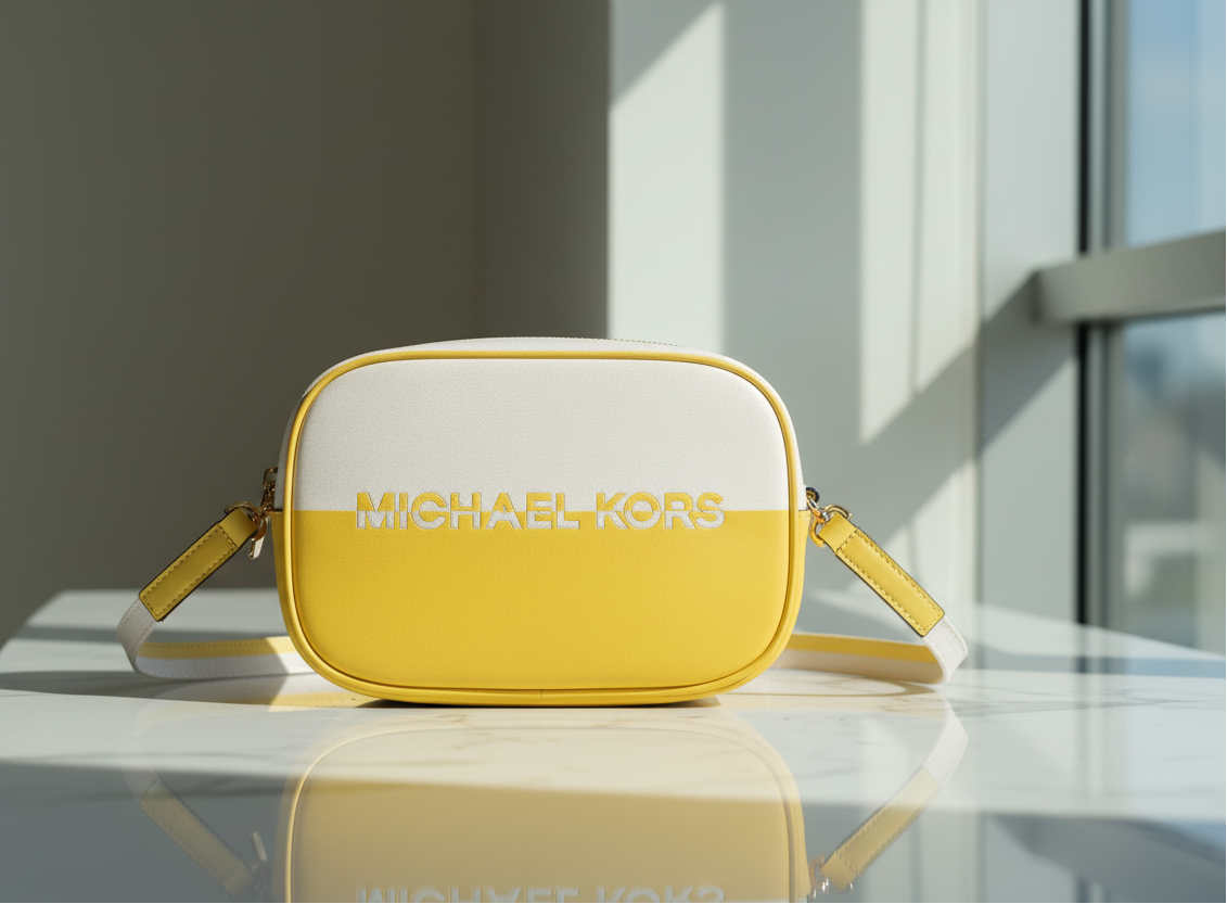 Michael Kors Bicolor Canvas Crossbody Bag