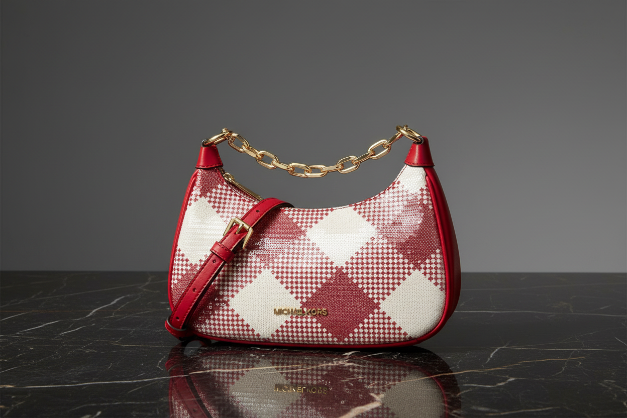 Vícebarevná plátěná kabelka přes rameno Michael Kors