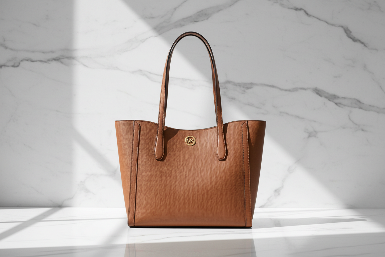 Hnědá plátěná taška Michael Kors