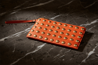 Michael Kors Orange Leather Clutch Bag