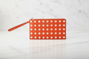 Michael Kors Orange Leather Clutch Bag