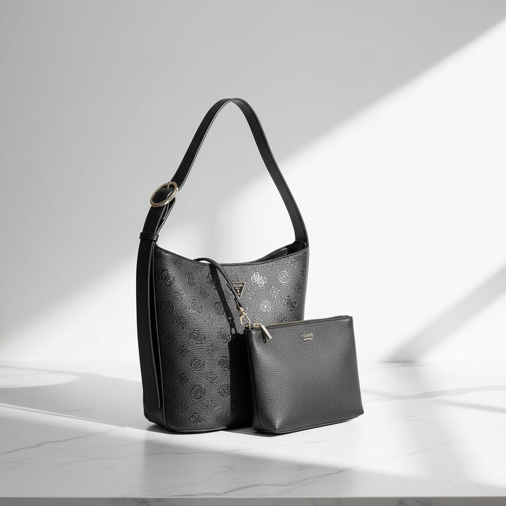 Dámská kabelka Guess Jeans "Nero Polyuretano Bucket Bag"