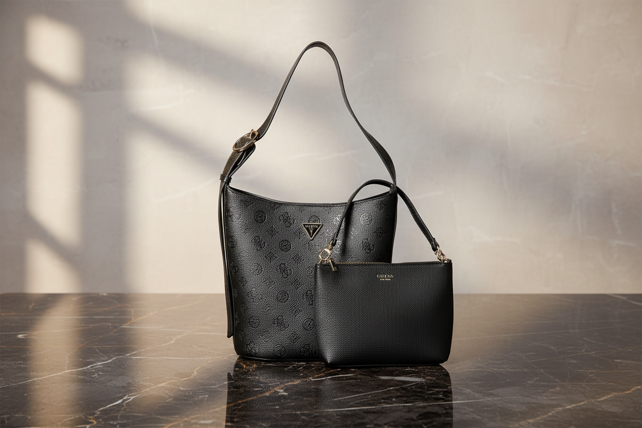 Dámská kabelka Guess Jeans "Nero Polyuretano Bucket Bag"