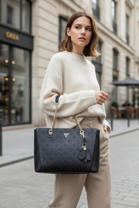 Guess Jeans Nero Poliuretano Women Handbag