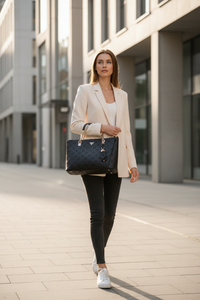 Guess Jeans Nero Poliuretano Women Handbag