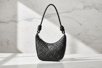 Guess Jeans svart polyuretan handväska för kvinnor