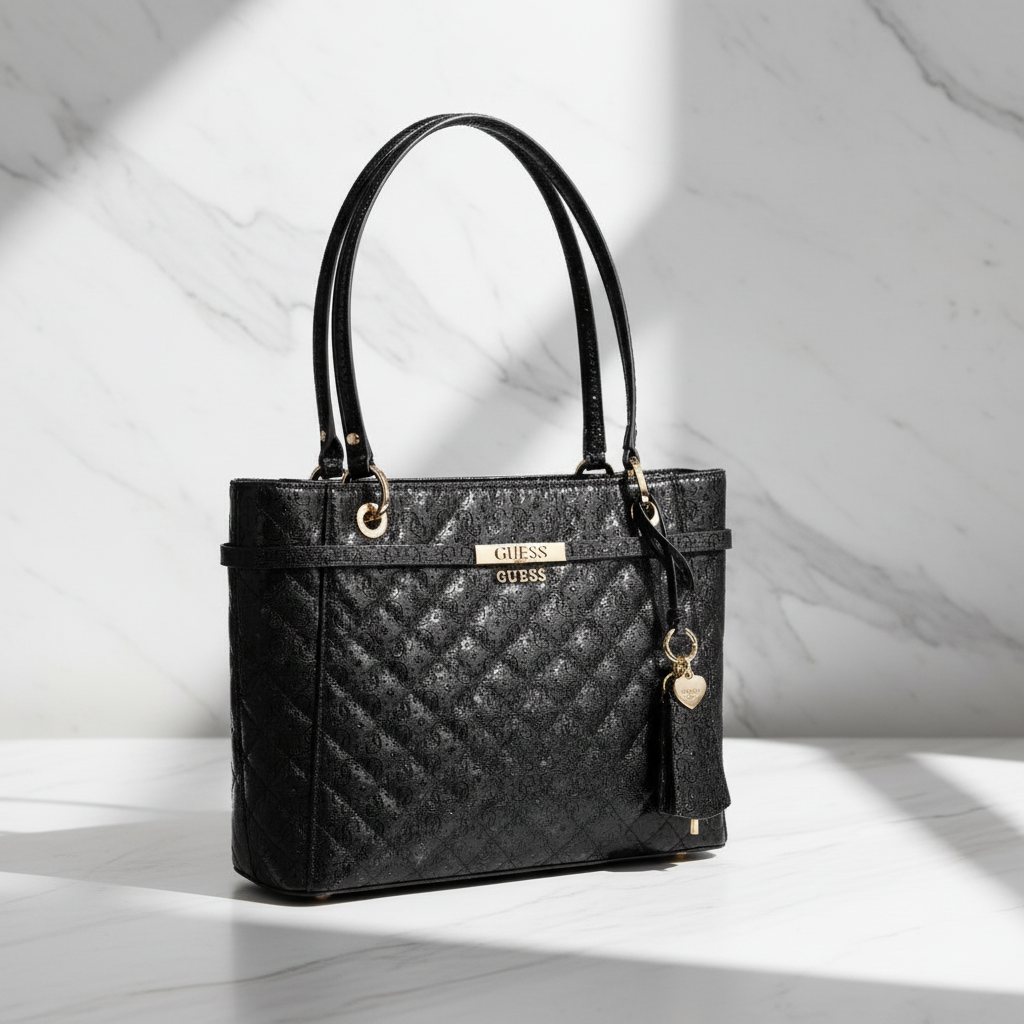 Dámská kabelka Guess Jeans z černého polyuretanu
