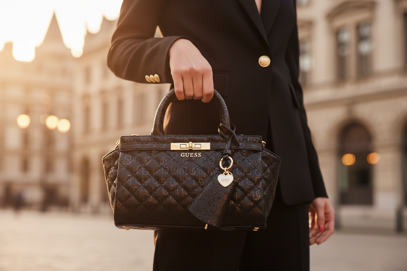 Dámská kabelka Guess Jeans z černého polyuretanu