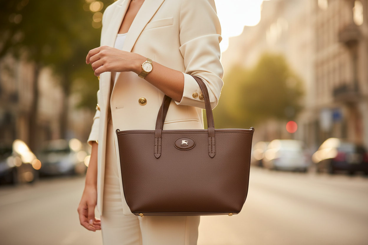 Burberry Beige Calf Leather Bos Taurus Shoulder Bag