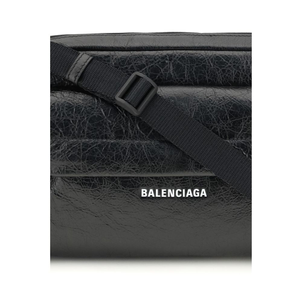 Balenciaga Černá jehněčí taška přes rameno Ovis Aries Aries