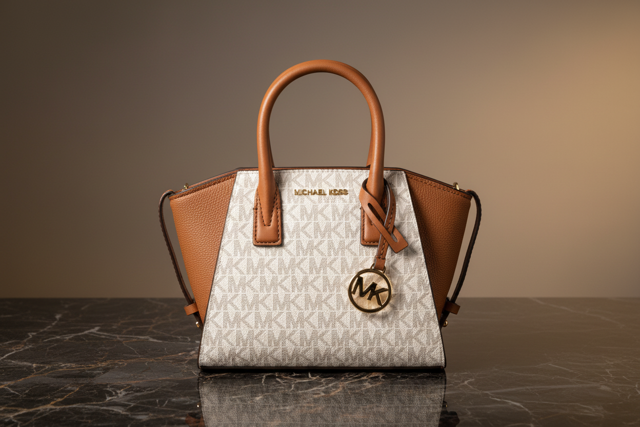 Michael Kors beige canvasväska