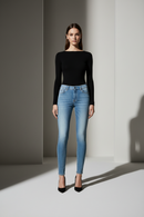 Tommy Hilfiger Blå Bomull Slim Jeans Dam