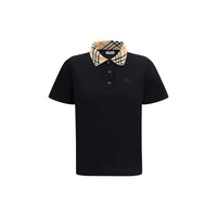 Burberry Black Cotton Polo Shirt