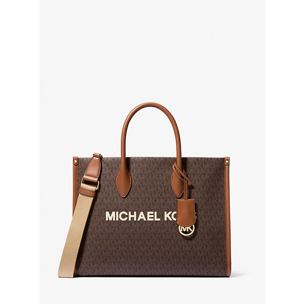 Michael Kors brun pälsaxelväska