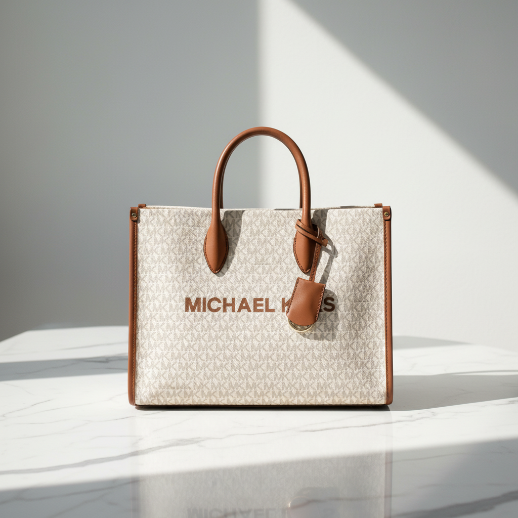 Béžová látková kabelka Michael Kors