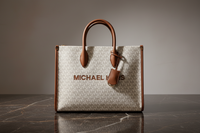 Béžová látková kabelka Michael Kors