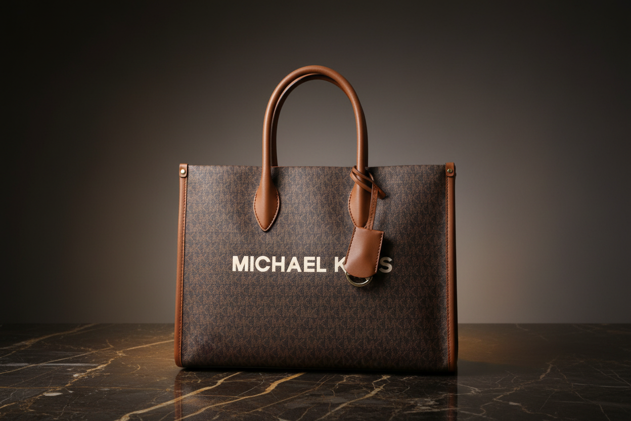 Michael Kors brun tygväska