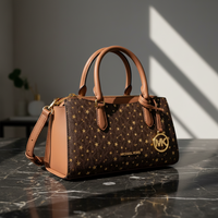 Michael Kors brun canvasväska