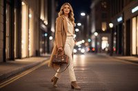 Michael Kors brun canvasväska