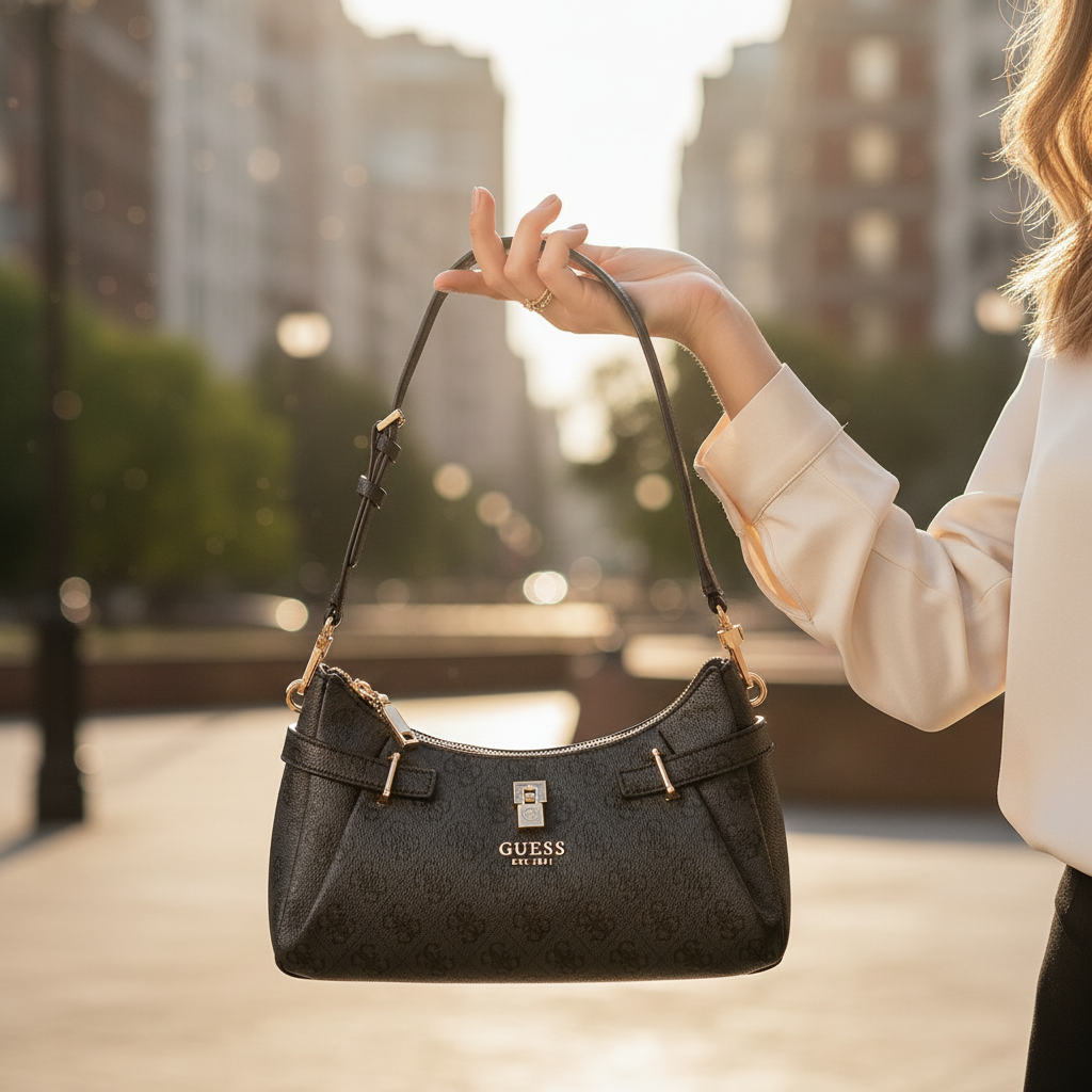 Dámská kabelka Guess Jeans Nero z polyuretanu