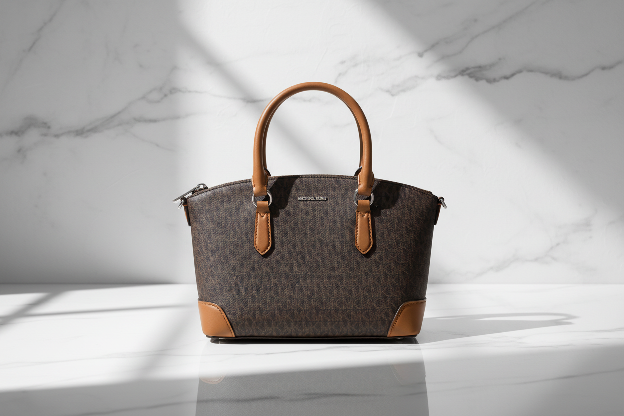 Michael Kors brun handväska med andra fibrer