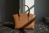 Hnědá telecí kožená kabelka Michael Kors Bos Taurus