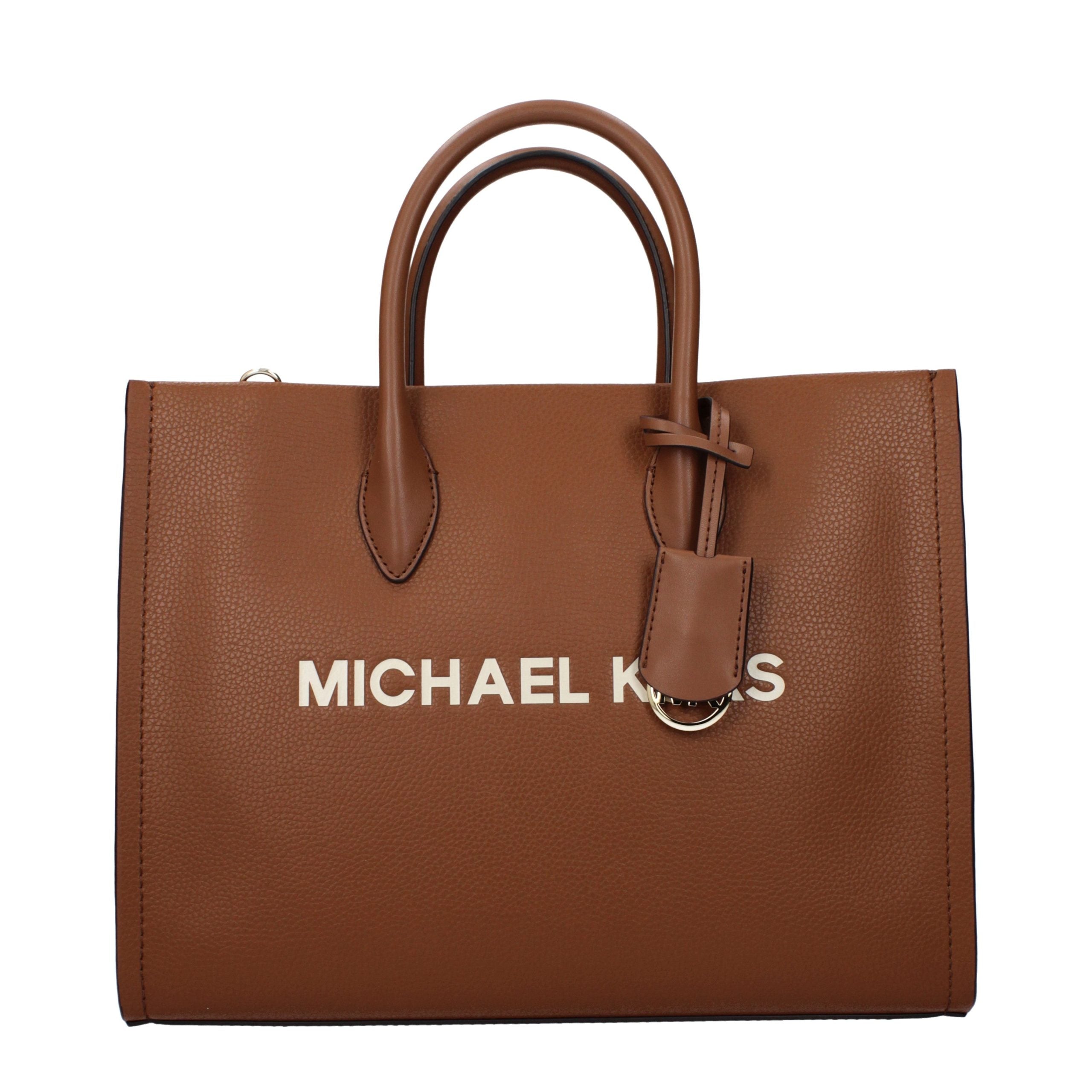 Michael Kors brun läderhandväska