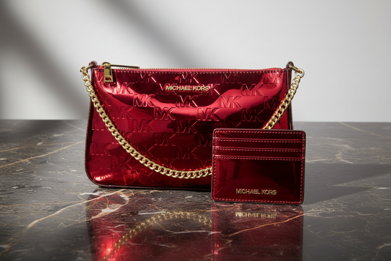 Michael Kors flerfärgad kuvertväska i kanvas