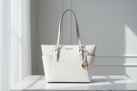 Michael Kors White Leather Shoulder Bag