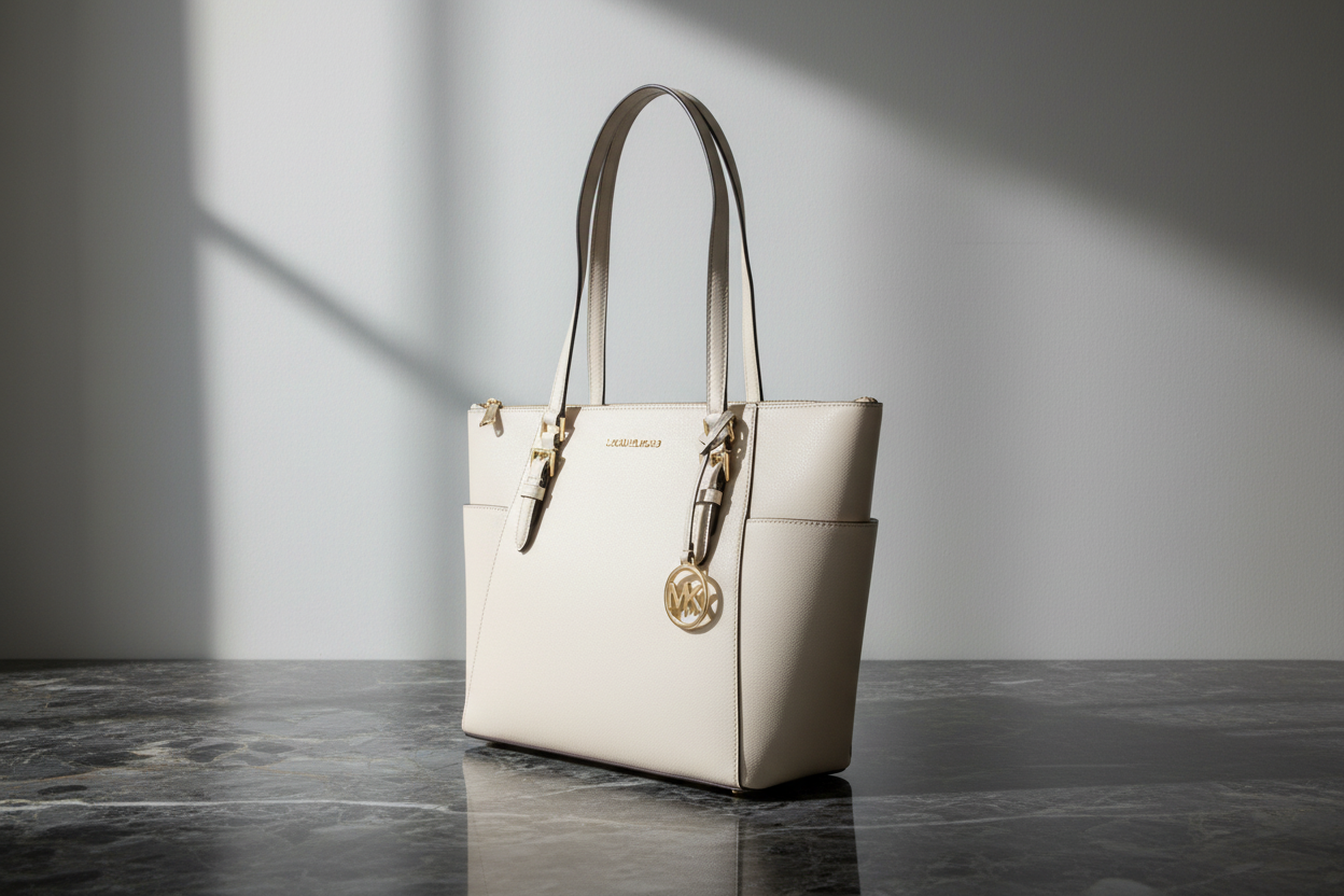 Michael Kors Beige Läder Axelväska