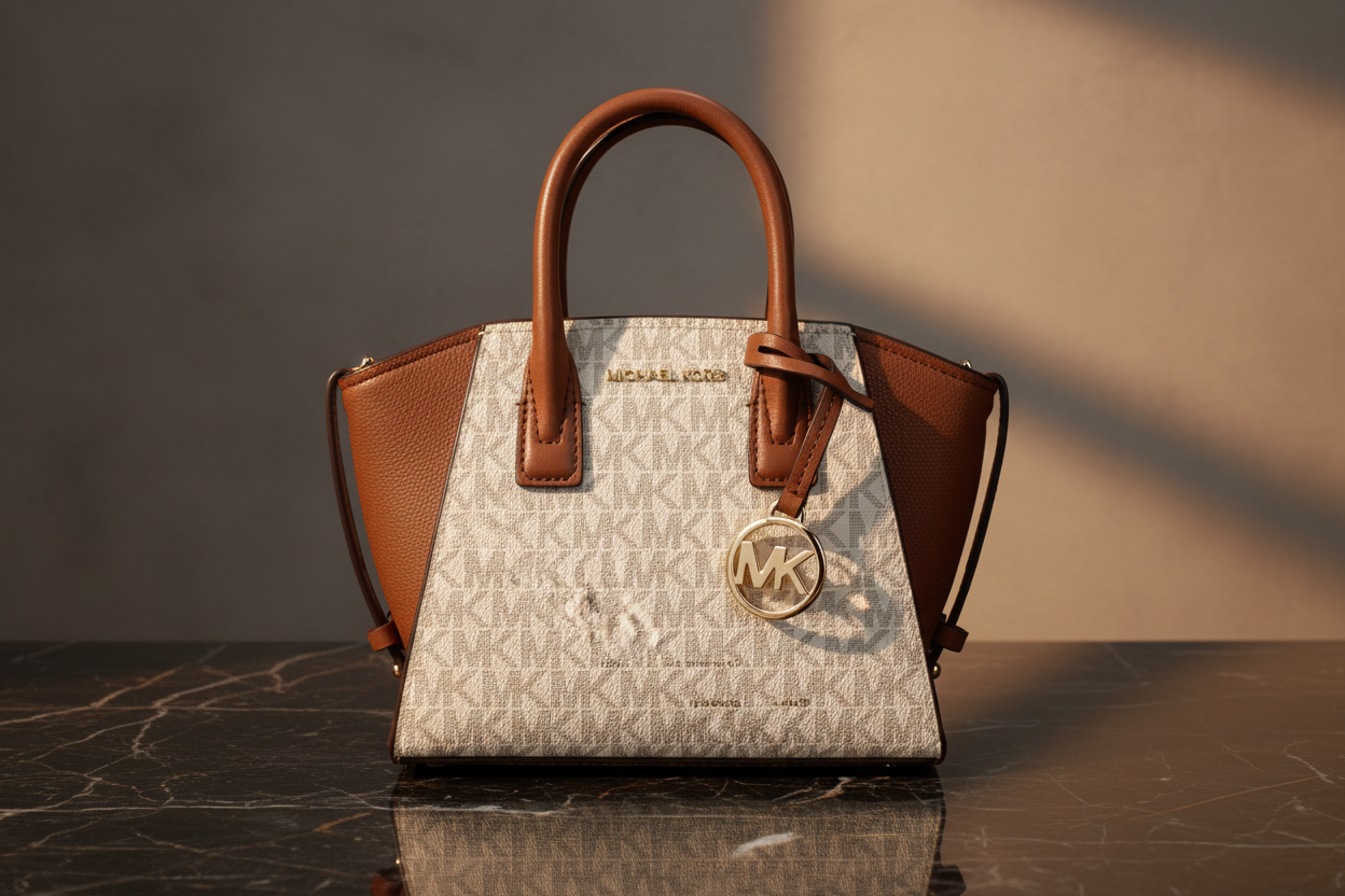 Michael Kors beige tygväska