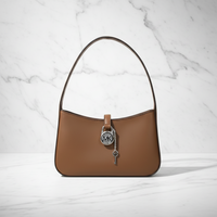 Michael Kors brun läderhandväska