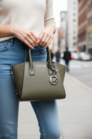 Michael Kors Grön Läderväska