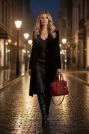 Červená kožená kabelka Michael Kors