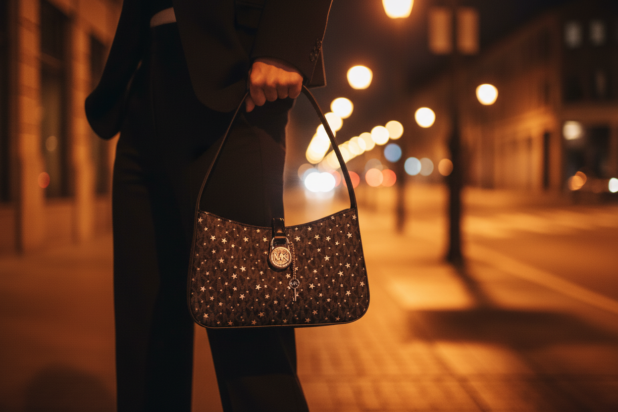 Černá látková kabelka Michael Kors