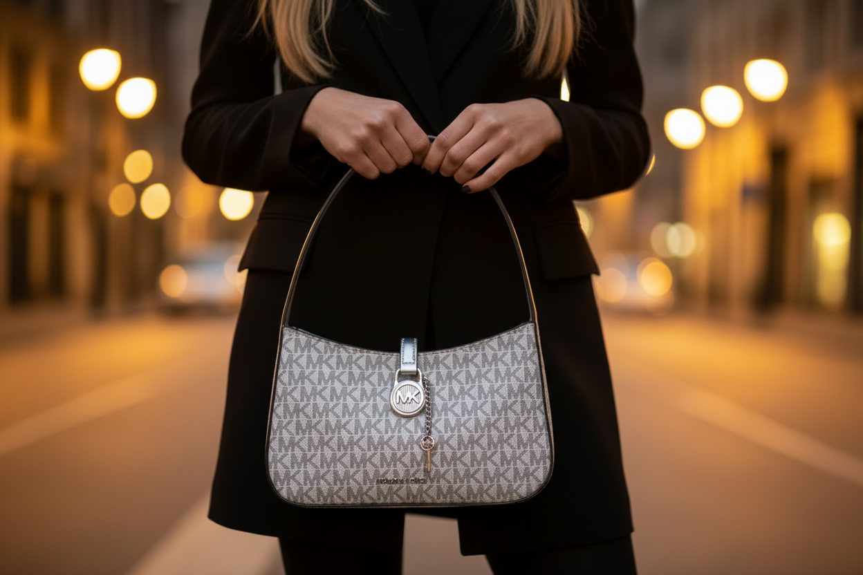 Michael Kors Gray Fabric Handbag