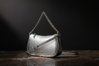 Michael Kors grå läderhandväska