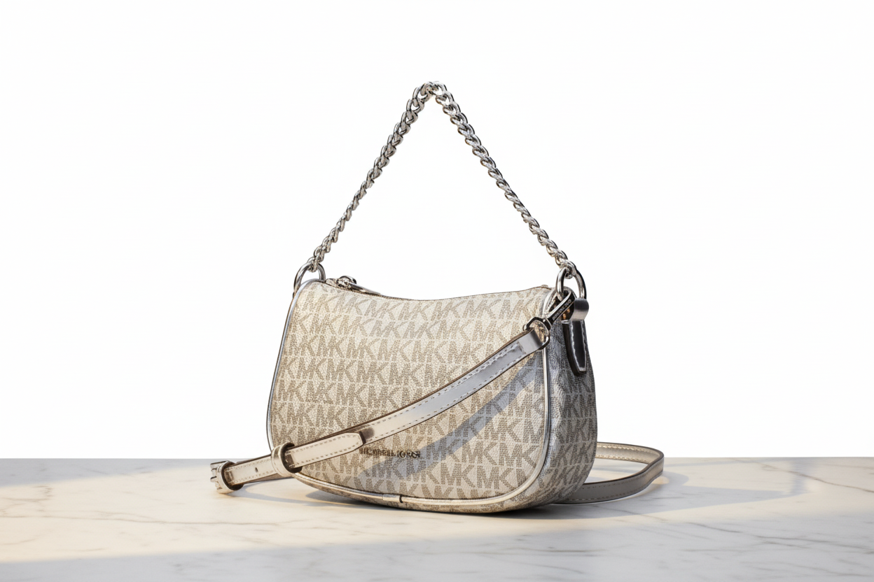 Kabelka Michael Kors šedá látka