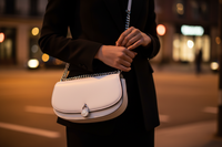 Michael Kors White Leather Shoulder Bag