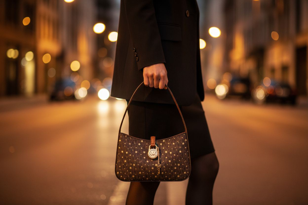 Michael Kors Brown Fabric Handbag